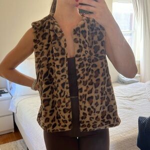 Leopard/cheetah fur vest